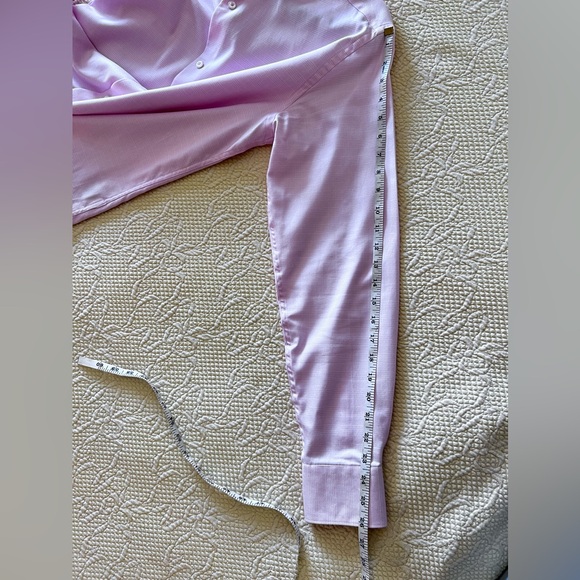 Bugatchi Uomo Men’s Lux Pink Dress Shirt, Size 15 34/35 EUC - Picture 7 of 13